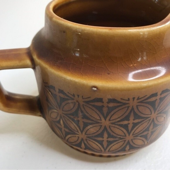 Vintage 1960s Royal Sealy Creamer Brown Pattern Made in Japan 5 X 3.5 Inches - Picture 8 of 11